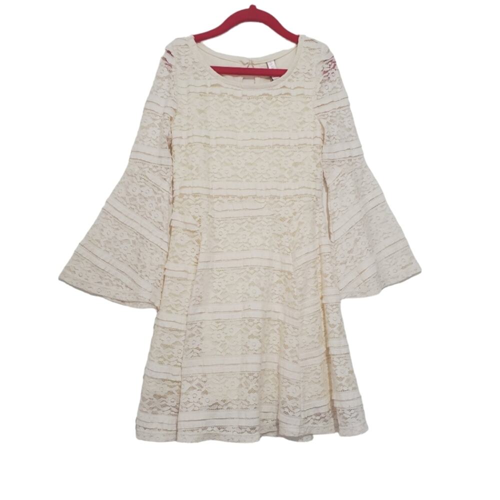 Xhilaration | Girl's Lace Bell Flare Sleeve Dress